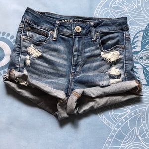 AE Next Level High-Waisted Denim Short Short